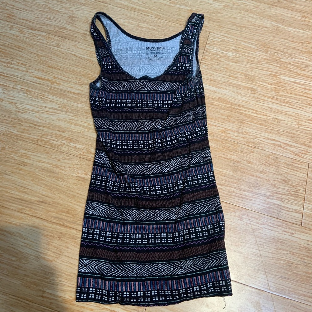 black multicolored aztec tribal print tank top